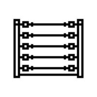 Illustration vectorielle de l'icône de la ligne de clôture électrique vecteur