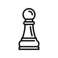 pion échecs figure ligne icône illustration vectorielle vecteur