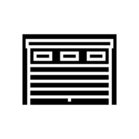 porte de garage glyphe icône illustration vectorielle vecteur