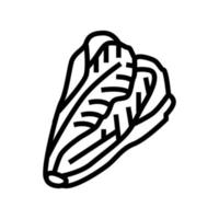 laitue chou ligne icône illustration vectorielle vecteur