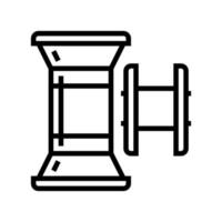 illustration vectorielle de l'icône de la ligne d'accessoires d'égout de la bobine vecteur