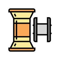 illustration vectorielle d'icône de couleur d'accessoire d'égout de bobine vecteur