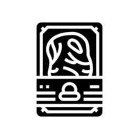 paquet avec illustration vectorielle d'icône de glyphe de viande de boeuf vecteur