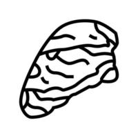 illustration vectorielle de l'icône de la ligne de viande de boeuf chuck vecteur