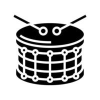 tambour musique glyphe icône illustration vectorielle vecteur