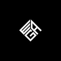 création de logo de lettre wag sur fond noir. wag concept de logo de lettre initiales créatives. conception de lettre wag. vecteur