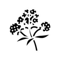 valériane herbe médicale glyphe icône illustration vectorielle vecteur
