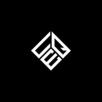 création de logo de lettre uqe sur fond noir. concept de logo de lettre initiales créatives uqe. conception de lettre uqe. vecteur