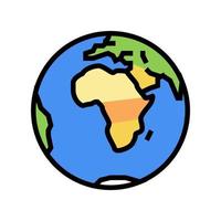 afrique continent couleur icône illustration vectorielle vecteur
