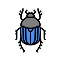 scarabée bug couleur icône illustration vectorielle vecteur