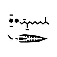 capsaïcine poivre glyphe icône illustration vectorielle vecteur