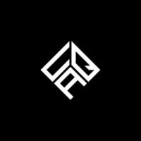 création de logo de lettre uqa sur fond noir. concept de logo de lettre initiales créatives uqa. conception de lettre uqa. vecteur