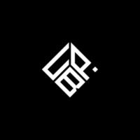 création de logo de lettre upb sur fond noir. concept de logo de lettre initiales créatives upb. conception de lettre upb. vecteur