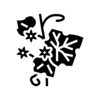 feuille plante glyphe icône illustration vectorielle vecteur