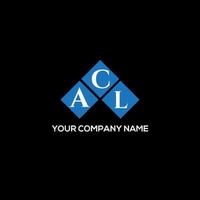 création de logo de lettre acl sur fond noir. concept de logo de lettre initiales créatives acl. conception de lettre acl. vecteur