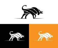 création de logo de taureau vecteur
