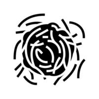 carottes râpées sur illustration vectorielle d'icône de glyphe de râpe vecteur
