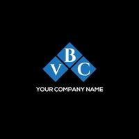 création de logo de lettre vbc sur fond noir. concept de logo de lettre initiales créatives vbc. conception de lettre vbc. vecteur