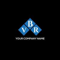 création de logo de lettre vbr sur fond noir. concept de logo de lettre initiales créatives vbr. conception de lettre vbr. vecteur