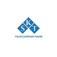 création de logo de lettre skt sur fond blanc. concept de logo de lettre initiales créatives skt. skt lettre design.skt lettre logo design sur fond blanc. s vecteur