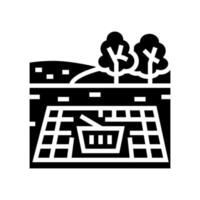 illustration vectorielle d'icône de glyphe de parc de pique-nique vecteur