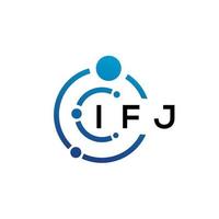 création de logo de technologie de lettre ifj sur fond blanc. ifj initiales créatives lettre it logo concept. conception de lettre ifj. vecteur