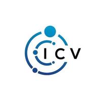 création de logo de technologie de lettre icv sur fond blanc. icv initiales créatives lettre il logo concept. conception de lettre icv. vecteur