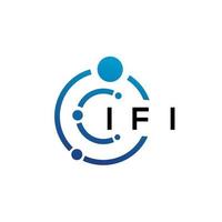 création de logo de technologie de lettre ifi sur fond blanc. ifi initiales créatives lettre il concept de logo. conception de lettre ifi. vecteur