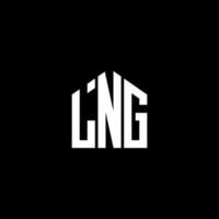 conception de lettre lng. création de logo de lettre lng sur fond noir. concept de logo de lettre initiales créatives lng. conception de lettre lng. création de logo de lettre lng sur fond noir. je vecteur