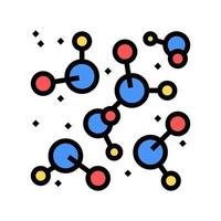 molécule chimique couleur icône vecteur illustration isolée