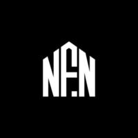 conception de lettre nfn. création de logo de lettre nfn sur fond noir. concept de logo de lettre initiales créatives nfn. conception de lettre nfn. création de logo de lettre nfn sur fond noir. n vecteur