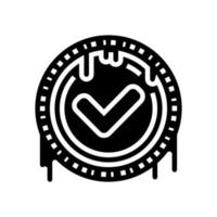 marque qualité glyphe icône illustration vectorielle vecteur