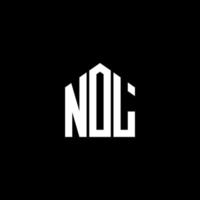 nol lettre design.nol lettre logo design sur fond noir. nol concept de logo de lettre initiales créatives. nol lettre design.nol lettre logo design sur fond noir. n vecteur