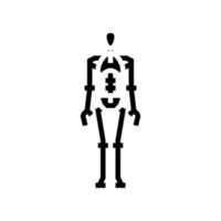 squelette os humain glyphe icône illustration vectorielle vecteur