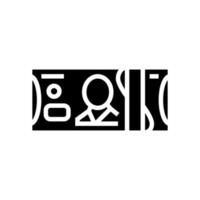 dollar canadien cad glyphe icône illustration vectorielle vecteur