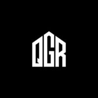 création de logo de lettre qgr sur fond noir. concept de logo de lettre initiales créatives qgr. conception de lettre qgr. vecteur