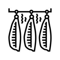 illustration vectorielle d'icône de ligne de saumon fumé vecteur
