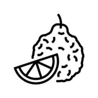 illustration vectorielle de l'icône de la ligne d'aromathérapie à la bergamote vecteur
