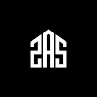 création de logo de lettre zas sur fond noir. concept de logo de lettre initiales créatives zas. conception de lettre zas. vecteur