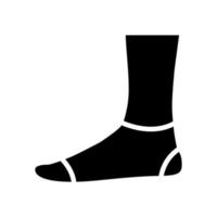 icône de glyphe de chaussette extra basse illustration vectorielle isolée vecteur