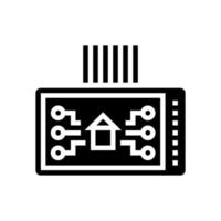 illustration isolée de vecteur d'icône de glyphe de dispositif de maison intelligente