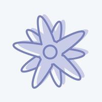icône edelweiss. adapté au symbole de l'éducation. style bicolore. conception simple modifiable. vecteur de modèle de conception. illustration simple