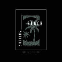 typographie d'illustration de plage. parfait pour la conception de t-shirt vecteur