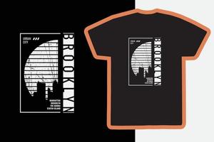 typographie d'illustration de new york brooklyn. parfait pour la conception de t-shirt vecteur