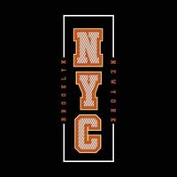 typographie d'illustration de new york brooklyn. parfait pour la conception de t-shirt vecteur