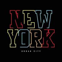 conception de t shirt vecteur typographie new york city