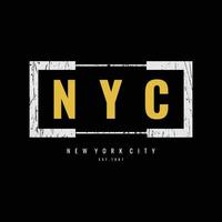 conception de t shirt vecteur typographie new york city