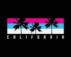 typographie d'illustration californienne. parfait pour la conception de t-shirt vecteur