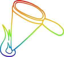 arc en ciel gradient ligne dessin dessin animé loupe vecteur