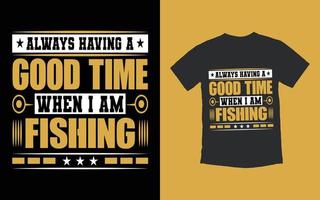 conception de t-shirt de typhographie de pêche vecteur